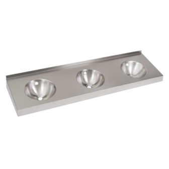 Collectieve RVS wastafel