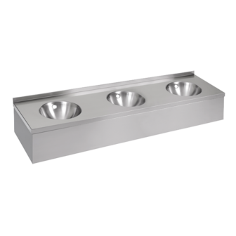 Collectieve RVS wastafel