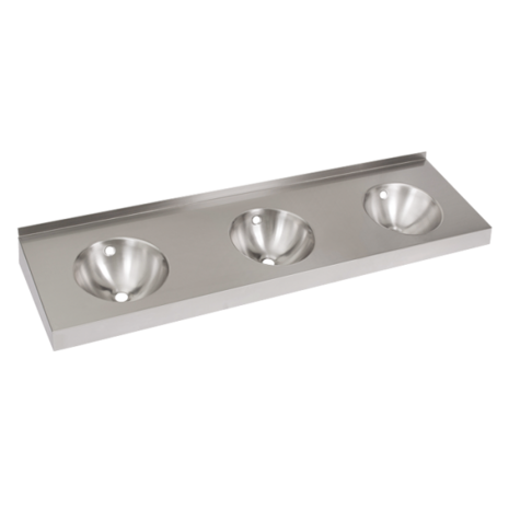 Collectieve RVS wastafel
