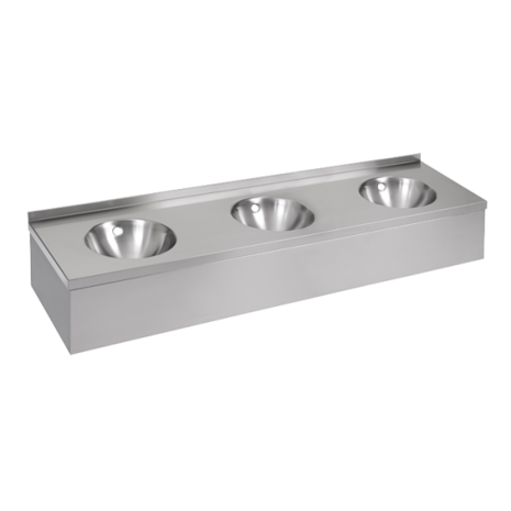 Collectieve RVS wastafel